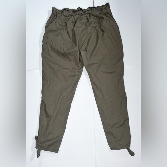Hayden Pants - Hayden Olive Green Paper Bag Waist Pants Junior Large Goblin Gremlin Core Grunge
